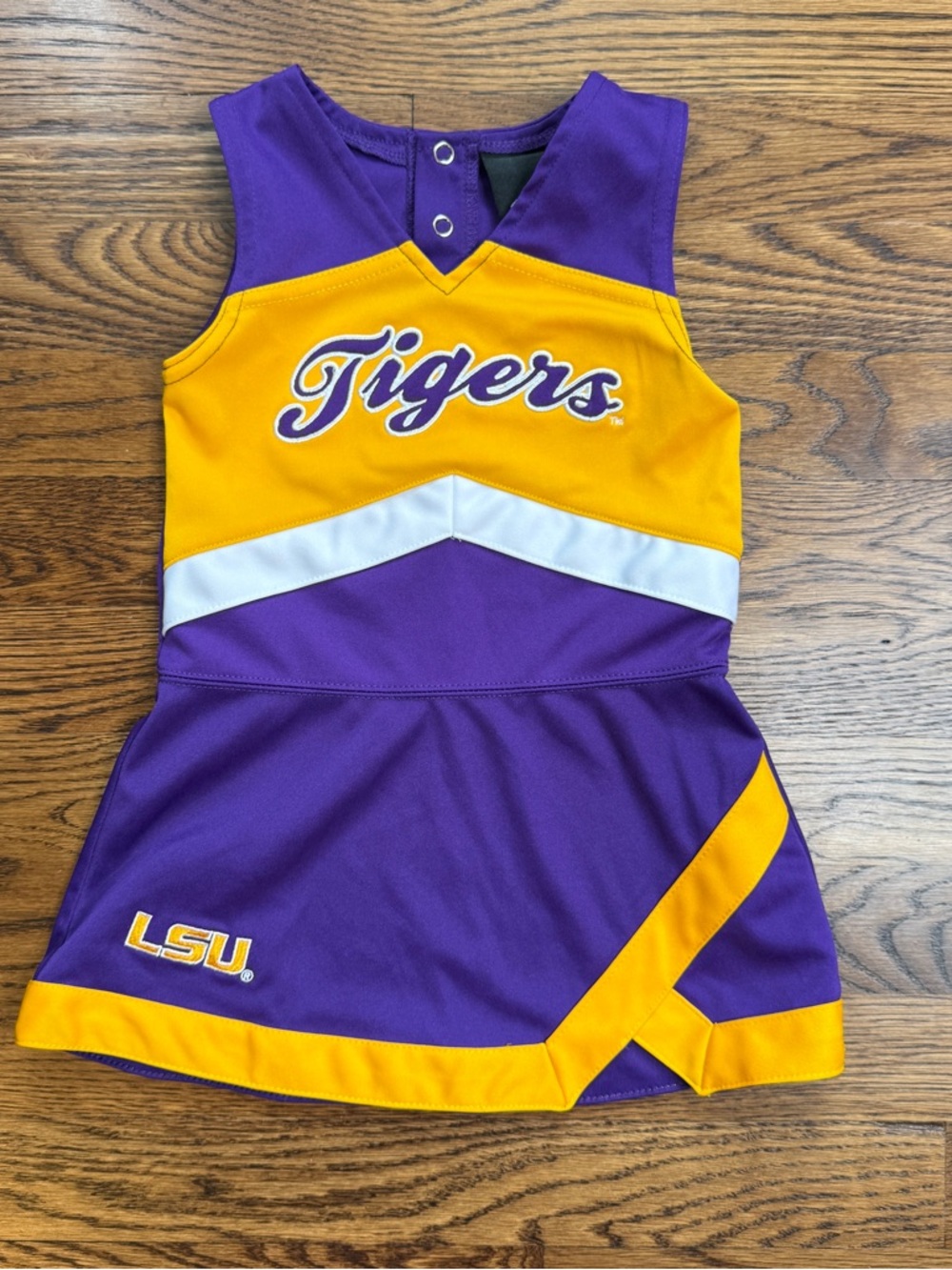 Gen 2 Girls Purple & Gold LSU Tigers Football Basketball Cheerleader Dress 2T